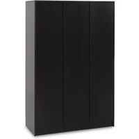 Seconique Malvern Black 3 Door Triple Wardrobe