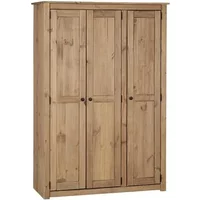 Seconique Panama Waxed Pine 3 Door Wardrobe