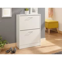 GFW Stirling White 2 Tier Shoe Cabinet