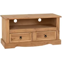 Seconique Corona Pine Flat Screen Wooden 2 Drawer TV Cabinet