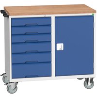 Bott Bott Verso Mobile Maintenance Trolley 1050x550x980mm - 700mm Cupboard, 6 Drawers