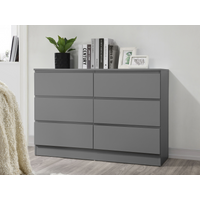 Birlea Oslo 6 Drawer Chest Grey Bedside Chest