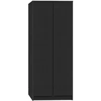 Seconique Malvern Black 2 Door Double Wardrobe
