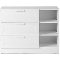 Very Home Taryn Kids 3 Drawer, 3 Shelf Chest - White