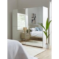 Very Home Houston 190 Cm Sliding 2 Door Mirrored Wardrobe - White