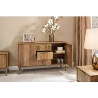 Orleans 2 Door 3 Drawer Cabinet Mango Elegant and Functional Home Storage