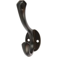 25mm x 85mm Black Bevelled End Hat & Coat Hook