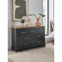 Very Home Shenfield 3 + 4 Drawer Chest - Graphite/Wood Effect - Fsc&Reg; Certified
