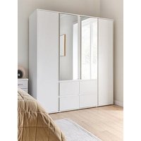 Very Home Lisson 4 Door Combi Wardrobe - White - Fsc&Reg; Certified