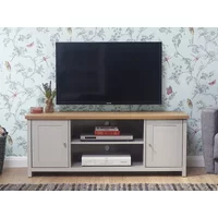 GFW Lancaster Grey and Oak 2 Door Large TV Cabinet