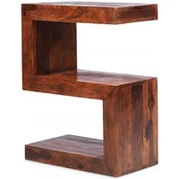 Archers Santa Clara S Shaped Acacia Wooden Display Unit Assembled