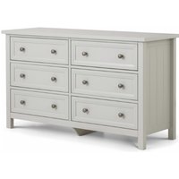 Julian Bowen Maine 6 Drawer Wide Chest Dove Grey Drawer Chest