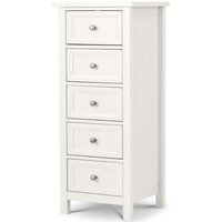 Julian Bowen Maine 5 Drawer Tall Chest Surf White Drawer Chest