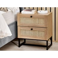 Julian Bowen Padstow 2 Drawer Bedside Oak Bedside Chest