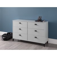 Julian Bowen Lakers Locker 6 Drawer Wide Chest Drawer Chest