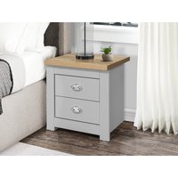 Birlea Highgate 2 Drawer  Highgate Grey Bedside Chest