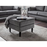 Julian Bowen Hayward Ottoman Grey Chenille Blanket Box