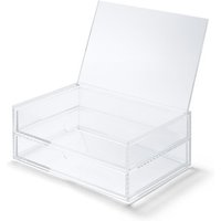 Stackable Acrylic 2 Drawer Box with Flip Top ‐ L
