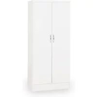 Seconique Nevada White High Gloss 2 Door Double Wardrobe