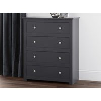 Julian Bowen Radley 4 Drawer Chest Anthracite Drawer Chest