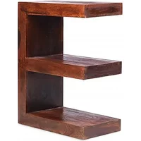 Archers Santa Clara E Shaped Acacia Wooden Display Unit Assembled