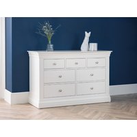 Julian Bowen Clermont 4 plus 3 Drawer Chest White Drawer Chest