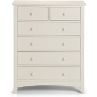 Julian Bowen Cameo 4 plus 2 Chest Stone White Drawer Chest