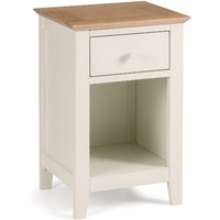 Julian Bowen Salerno Shaker 1 Drawer Bedside Two Tone Ivory Bedside Chest