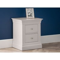 Julian Bowen Clermont 2 Drawer Bedside Light Grey Drawer Chest