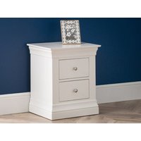 Julian Bowen Clermont 2 Drawer Bedside White Drawer Chest