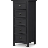 Julian Bowen Maine 5 Drawer Tall Chest Anthracite Drawer Chest