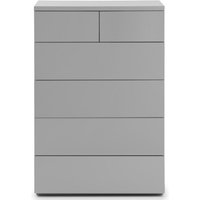 Julian Bowen Monaco 4 plus 2 Chest - Grey Gloss Drawer Chest