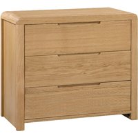 Julian Bowen Curve 3 Drawer Chest Oak Drawer Chest