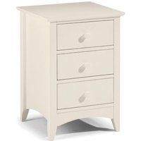 Julian Bowen Cameo 3 Drawer Bedside Stone White Bedside Chest