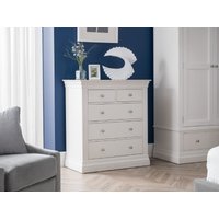 Julian Bowen Clermont 3 plus 2 Drawer Chest White Drawer Chest