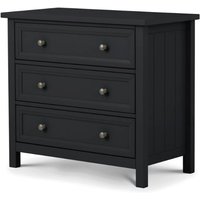 Julian Bowen Maine 3 Drawer Wide Chest Anthracite Drawer Chest