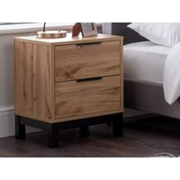 Julian Bowen Bali 2 Drawer Bedside Oak Bedside Chest