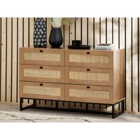 Julian Bowen Padstow 6 Drawer Chest Oak Drawer Chest