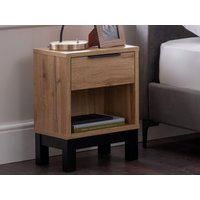 Julian Bowen Bali 1 Drawer Bedside Oak Bedside Chest
