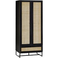 Julian Bowen Padstow Wardrobe Black Wardrobe