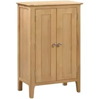 Julian Bowen Cotswold Oak 2 Door Shoe Cabinet Assembled