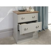 GFW Kendal 3 Drawer Chest Paint Grey Drawer Chest