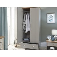 GFW Kendal 2 Door 1 Drawer Wardrobe Paint Grey Wardrobe
