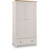 Julian Bowen Richmond Grey and Oak 2 Door 1 Drawer Wardrobe