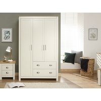 GFW Lancaster 3 Door 2 Drawer Wardrobe Paint Cream Wardrobe