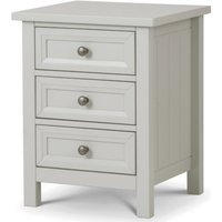 Julian Bowen Maine 3 Drawer Bedside Chest Dove Grey Bedside Chest