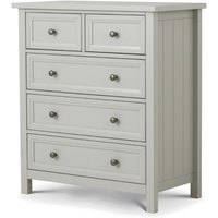 Julian Bowen Maine 3 plus 2 Drawer Chest Dove Grey Drawer Chest