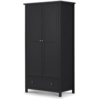 Julian Bowen Maine 2 Door Combination Wardrobe Anthracite Wardrobe