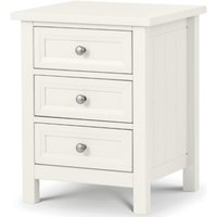 Julian Bowen Maine 3 Drawer Bedside Chest Surf White Bedside Chest