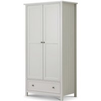 Julian Bowen Maine 2 Door Combination Wardrobe Dove Grey Wardrobe